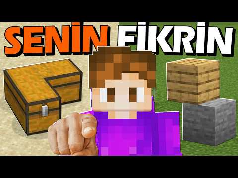 Minecraft’ta SİZİN FİKİRLERİNİZİ OYUNA EKLEDİM!
