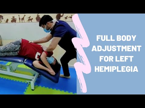 Full body adjustment for left hemiplegia