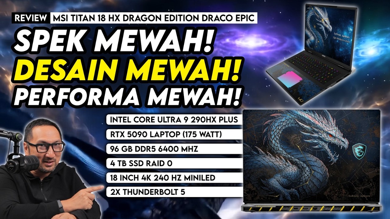 Review MSI Titan 18 HX Dragon Edition Draco Epic: Laptop Super Kencang Pengganti PC Desktop