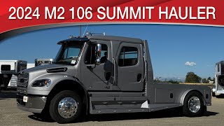 A preview image of the linked video showcasing 2024 Freightliner M2 106 Plus Summit Hauler
