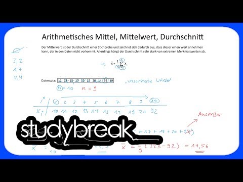Arithmetisches Mittel, Mittelwert, Durchschnitt | Statistik