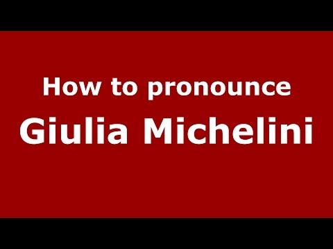 How to pronounce Giulia Michelini (Italian/Italy) - PronounceNames.com