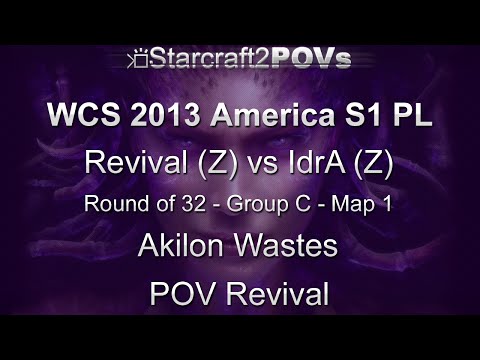 SC2 HotS - WCS 2013 AM S1 PL - Revival vs IdrA - Ro32 Group C - Map 1 - Akilon Wastes - Revival