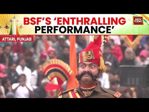 Republic Day 2026: Patriotic Fervour At Attari-Wagah Border During BSF Retreat Ceremony | Parade