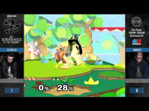 Get Smashed at the Foundry #80 - Winner Semis: CLG.SFAT (Fox) vs Bardeezy (Marth)