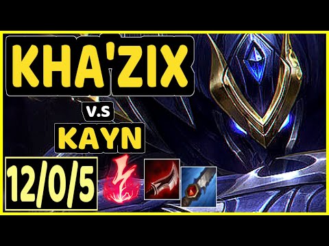 SKEANZ (KHA'ZIX) vs KAYN - 12/0/5 KDA JUNGLE CHALLENGER GAMEPLAY - EUW