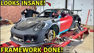 Our Wrecked Porsche 911 Turbo GT2RS Framework Is Finished!!!