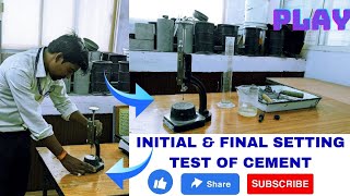 How to check initial & final setting time of cement | Cement ka initial aur final setting time test