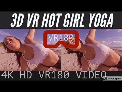 VR 180 Hot Girl YOGA 4K 3D VR Video Cardboard Oculus Daydream PSVR