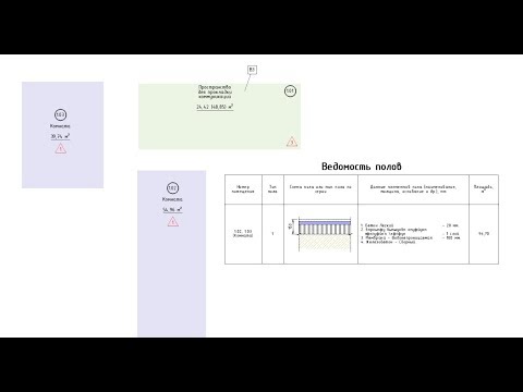 маркер зоны и ведомость полов по ГОСТ в ARCHICAD 22