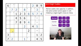 US Sudoku Championship 2019 - Anti Knight Sudoku