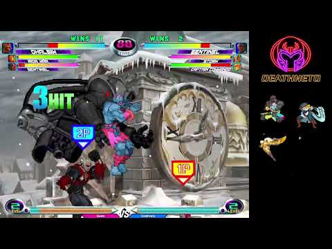 MvC2 Dhalsim unfly Air to Ground vs Sentinel, to unfly infinite combo rep 8/16/23