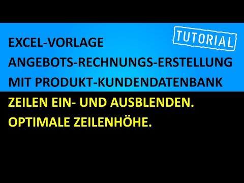 Zeilen ein- und ausblenden / optimale Zeilenhöhe