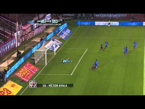 Gol de Ayala. Lanús 1 - Godoy Cruz 0. Fecha 11. Torneo Primera División 2014. FPT