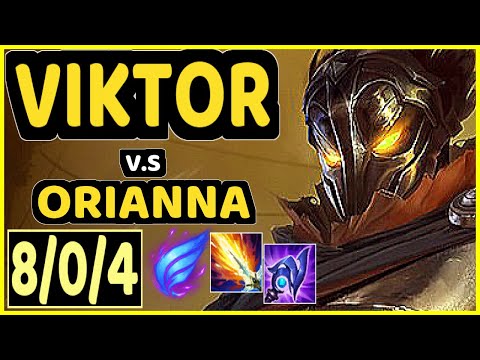 VIKTOR vs ORIANNA - QUADRAKILL 8/0/4 KDA MID GAMEPLAY - KR Ranked GRANDMASTER