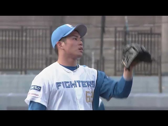 【ファーム】ファイターズ・宮内春輝 渾身のストレートで空振り三振を奪いプロ入り初セーブ!!  2023年6月28日 北海道日本ハムファイターズ 対 千葉ロッテマリーンズ