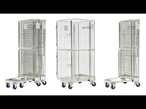 Rolcontainer huren 4-heks dubbele deur a-frame nestbaar