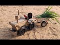 How To Make A Cardboard Tractor With Trolley DIY Tractor Deliver Grass How To Make A Tractor