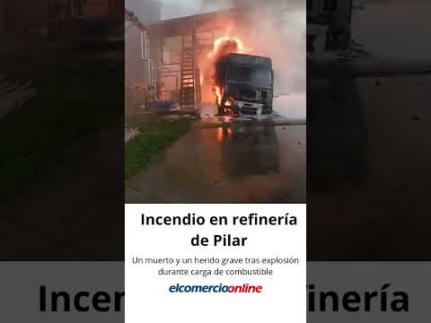 Incendio en refinería de Pilar