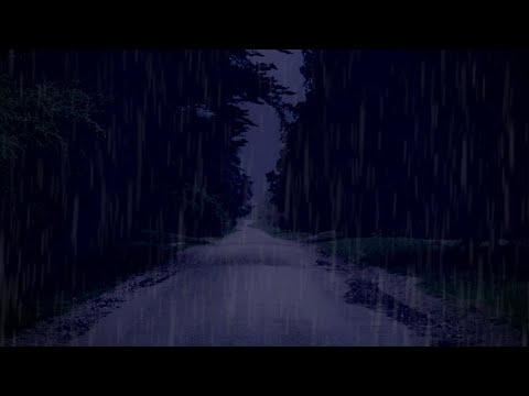 Gentle Rain on Road to Sleep Instantly with Dark Screen at 1 Minute ~ Help Insomnia, Relax, Study