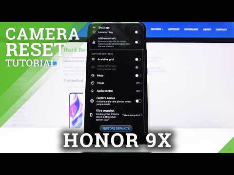 How to Reset Camera on Honor 9x –  Camera Default Settings