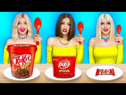 Food Challenge: Big, Medium and Small Food | Giant vs Miniature Crazy Mukbang by RATATA