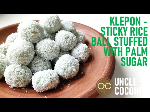 Klepon - Sticky Rice Ball Stuffed with Palm Sugar - My Favorite Indonesian Dessert!