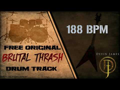 Brutal Thrash Styled Free Original Drum Track - 188 BPM (FREE DOWNLOAD)