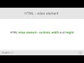HTML - how to embed video and add controls, width and height