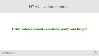 HTML - how to embed video and add controls, width and height