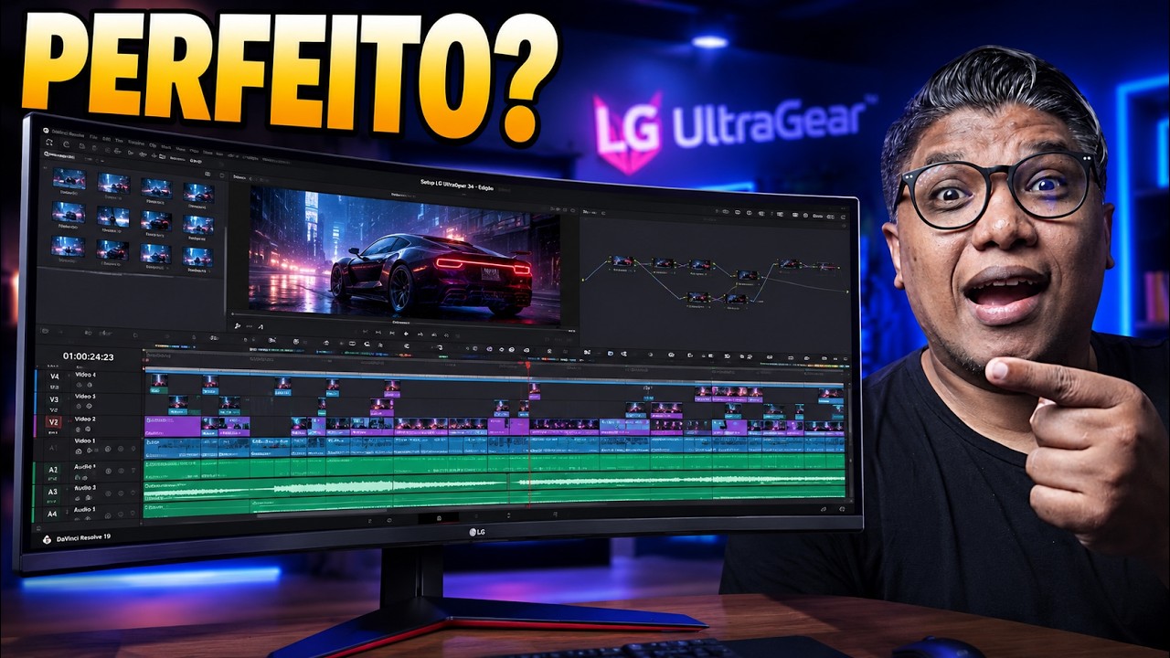 Miniatura da avaliação em vídeo de Monitor LG UltraWide 34WR50QK-B 34 Polegadas QuadHD 100Hz