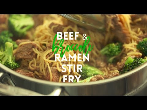 Beef and Broccoli Ramen Stir Fry