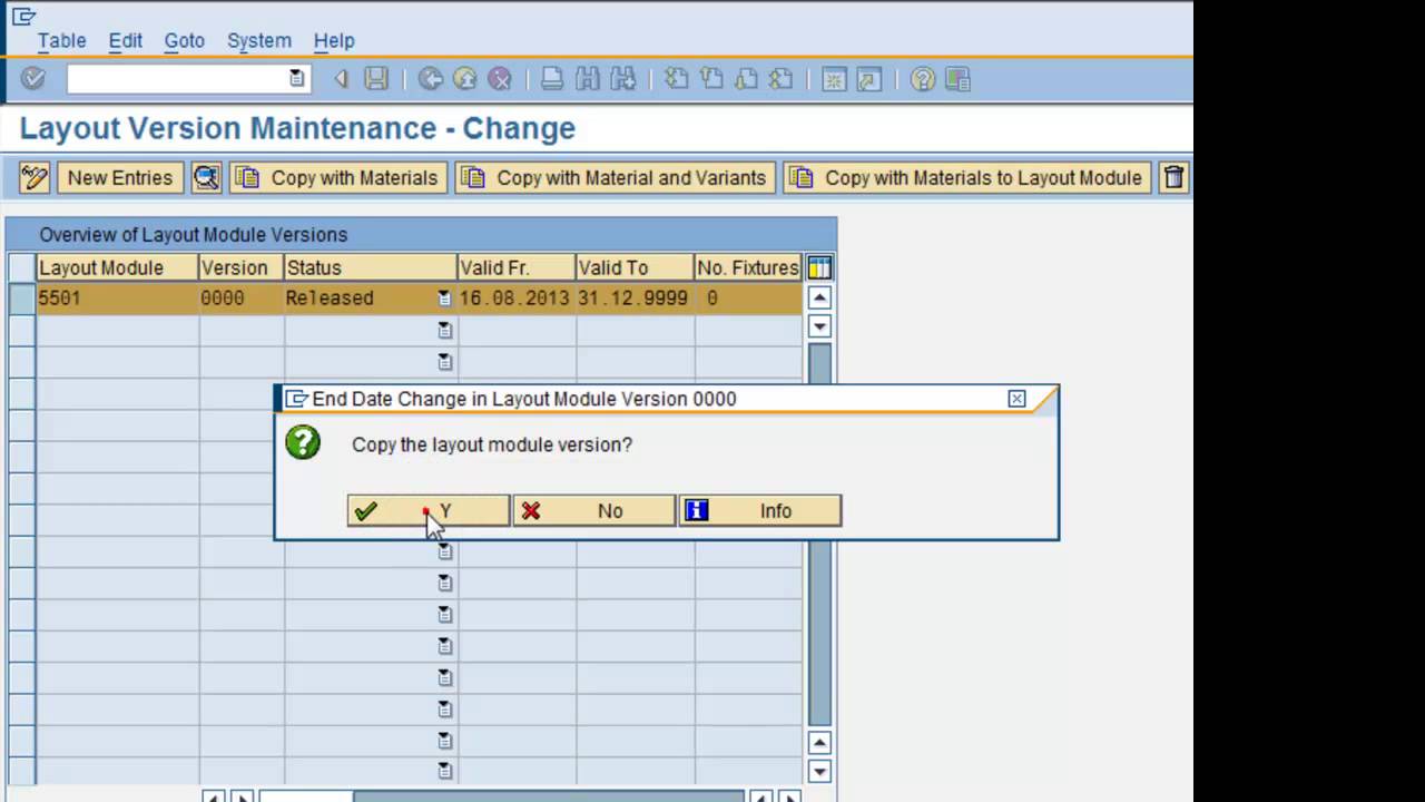 Create Layout Module Versions