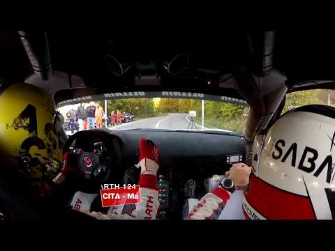 Camera car dell'Abarth 124 Rally di Nucita-Vozzo al 35° Rally Due Valli 2017.