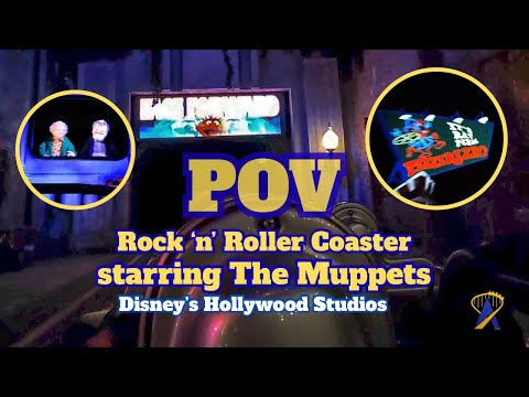 On-ride point of view of Rock ‘n Roller Coaster Starring The Muppets