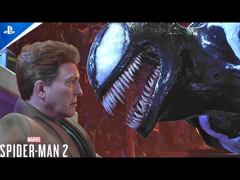 Venom Threats Norman Osborn Until Peter White Symbiote Saves Him - Marvel Spider-Man 2