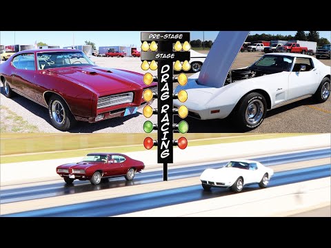 1973 Chevrolet Corvette 454 vs 1969 Pontiac GTO Ram Air | STOCK DRAG RACE