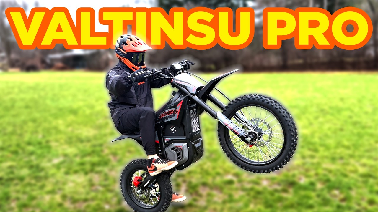 Cargar video: <p>Valtinsu EM-5 Pro Electric Dirt Bike Review: 60v, Bigger Tires, More Power</p>