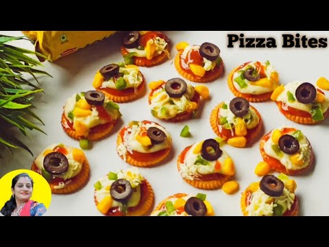 Monaco Biscuit pizza Bites | 5 min snacks | kids recipe | party starter