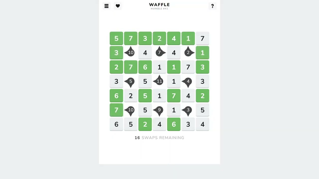 AI Solve Daily Number Waffle Game #41：4/19/2026 (ASMR)