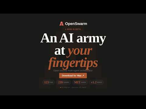 OpenSwarm - Mission Control for AI Agent Swarms (Open Source)
