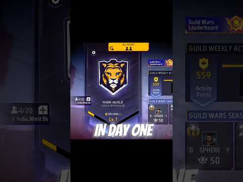😎GUILD LEVEL 3 IN 2 days #freefire  #shorts #guild