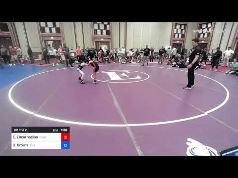63 Lbs Rr Rnd 2 - Ethan Encarnacion, HeadHunters Wrestling Club Vs Greyson Brown, Legacy Wrestling
