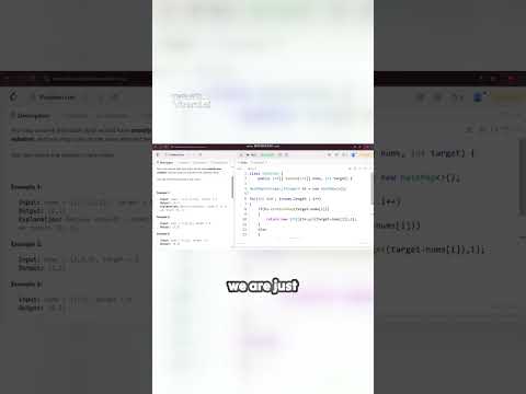#java Two Sum LeetCode Explained | Full Video On Channel #leetcode #java #shorts