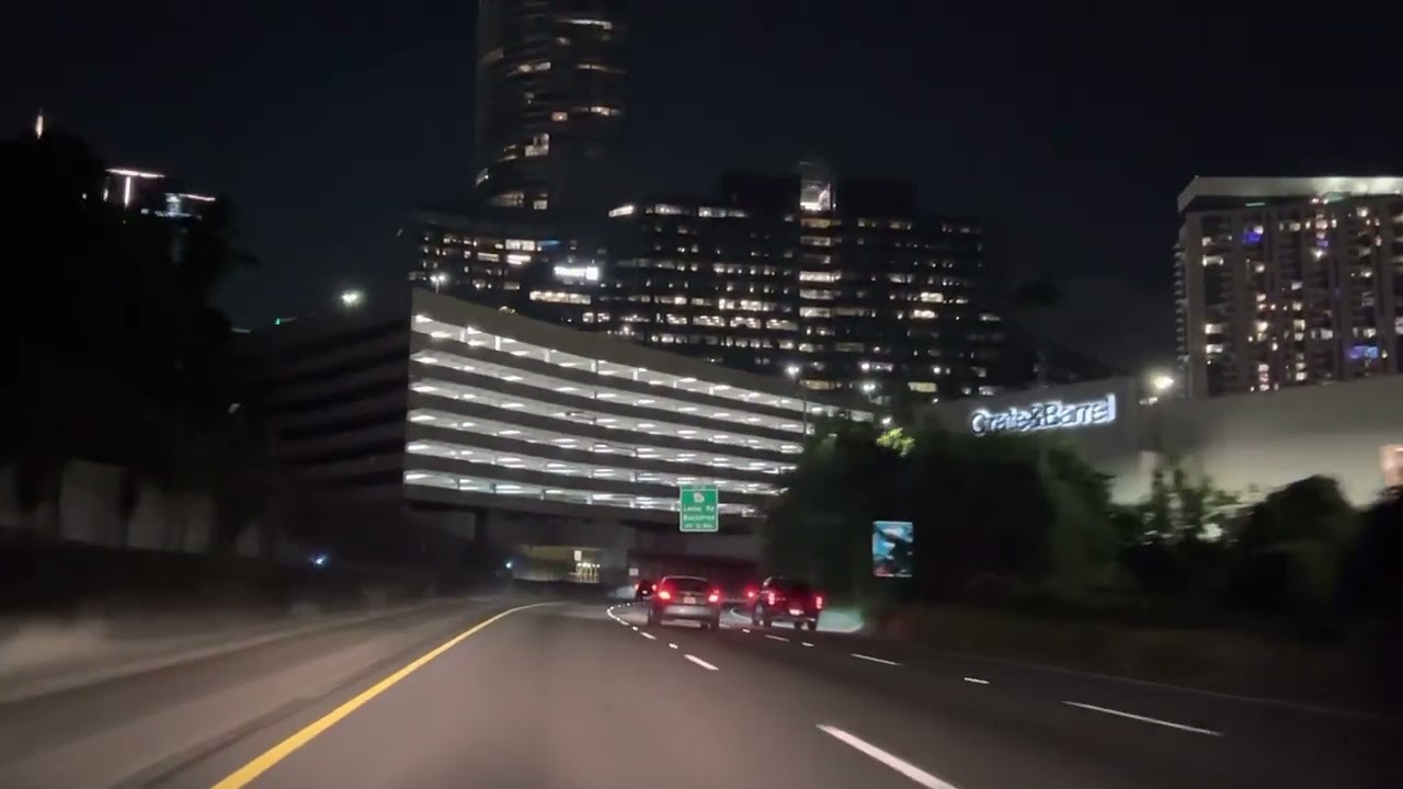 Night driving In Atlanta I-75 I-85 400