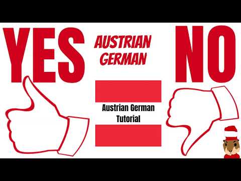 How to say YES and NO in Austrian German