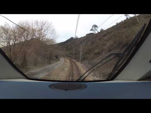 Cab Ride - RENFE (Antigua FEVE) Ribadesella - Arriondas en cabina de una 52700,(4K)