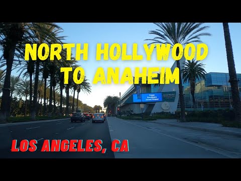 Los Angeles Rush Hour Drive - North Hollywood to Anaheim - California, USA - LA to Orange County