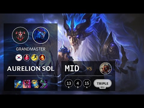 Aurelion Sol Mid vs Zed - KR Grandmaster Patch 10.24