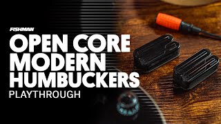 Fishman Fluence Modern Humbucker OpenCore, 6 cordes, 3 Voix, Céramique, Blanc, Rail Nickel Noir - Video